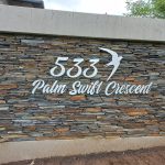 ALUMINIUM - BRUSHED LETTERING ON PINS - PALM SWIFT CRESCENT