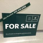 FOR SALE SIGN - WITH MAGNETIC STRIP - NEDBANK