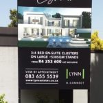 LYNN ESTATES - VILLAS ON CYPRUS - SIGN INSTALLED ON POLES